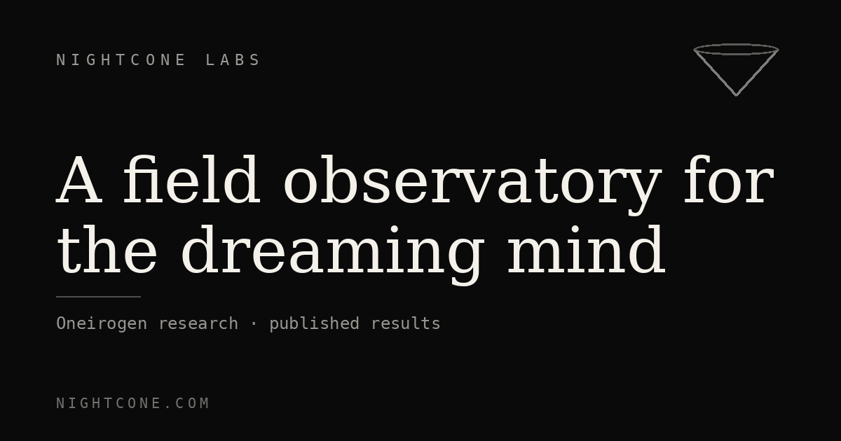 Nightcone Labs: Oneirogen Reviews and Oneirogen Testing on Dream ...